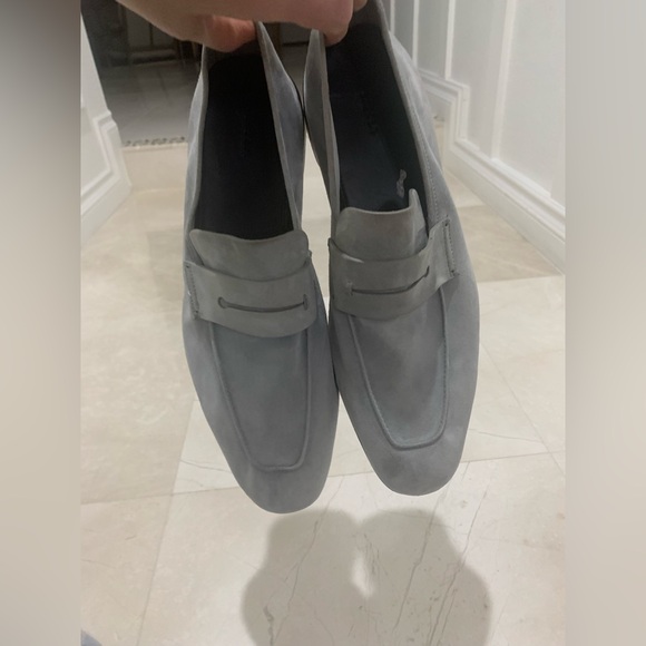 ZEGNA Men's Suede Penny Loafers Shoes Size 10.5 EU / 11.5 US